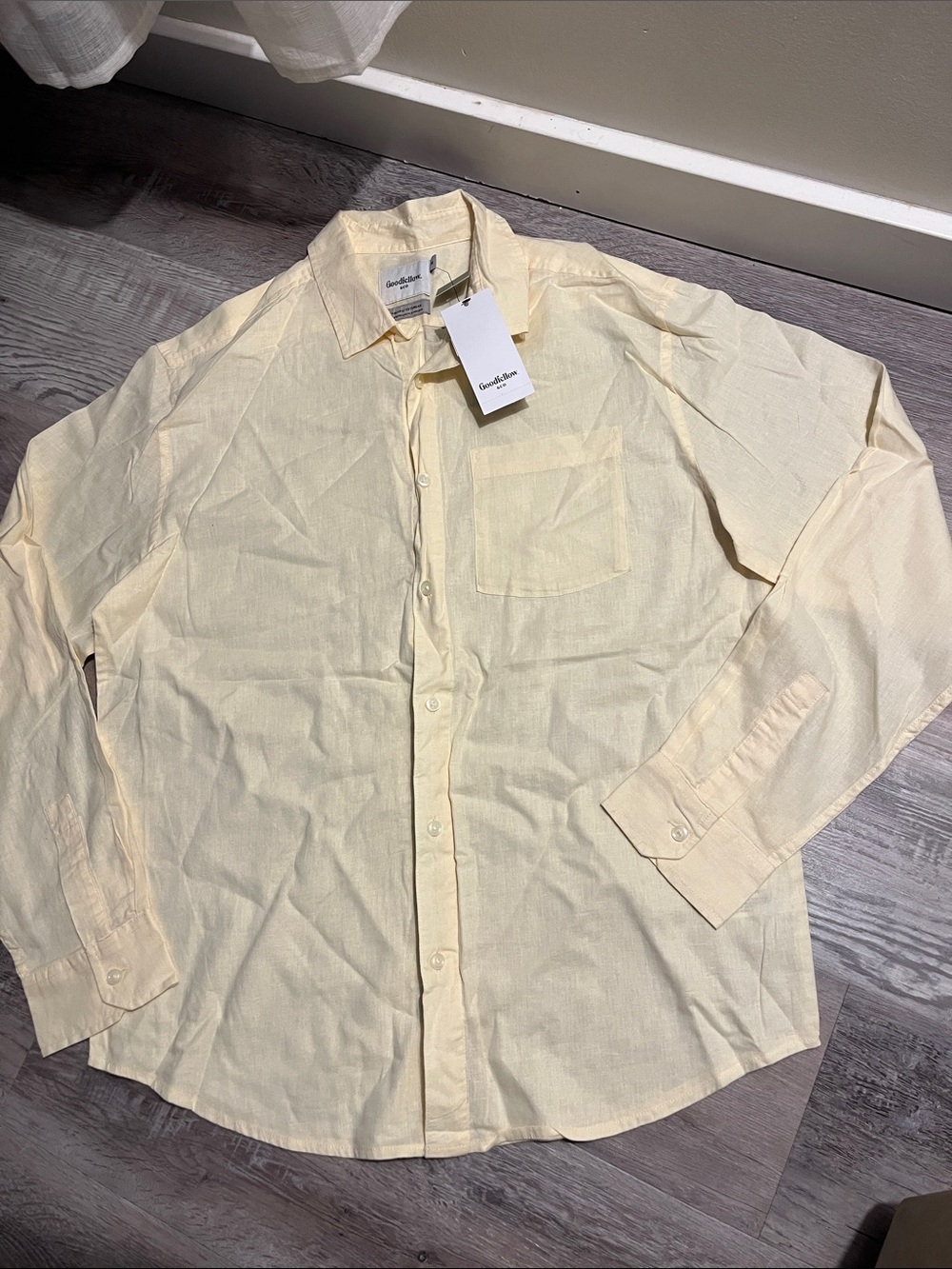Good fellow & Co Pale Yellow Long-Sleeve Dress Shirt